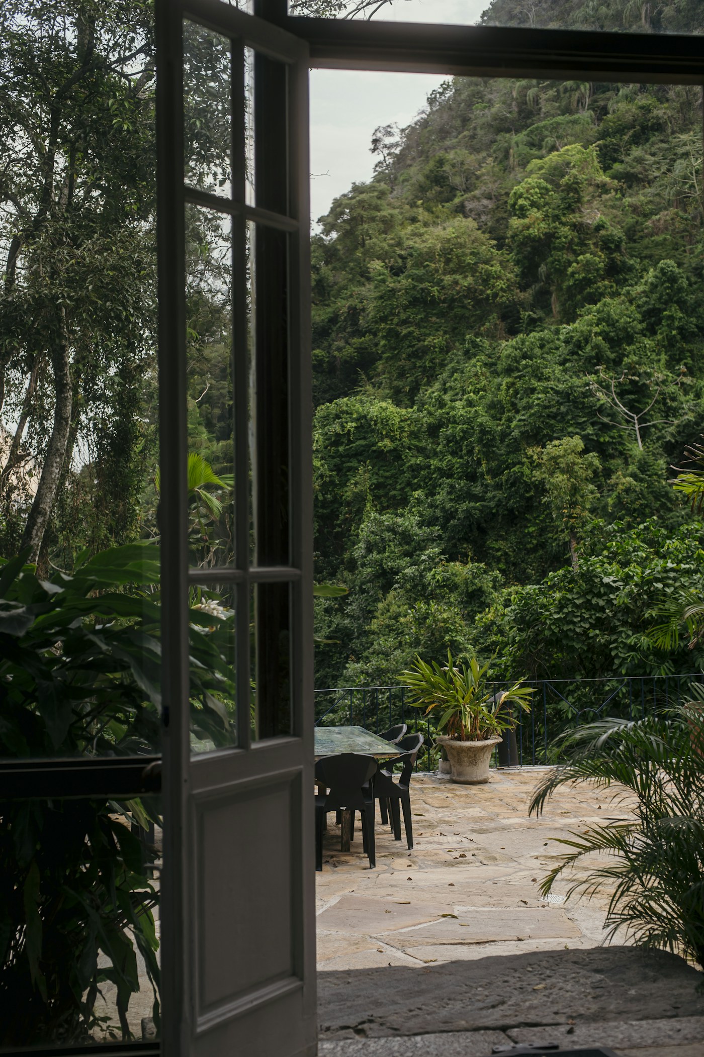 Pemandangan hijau dari dalam villa